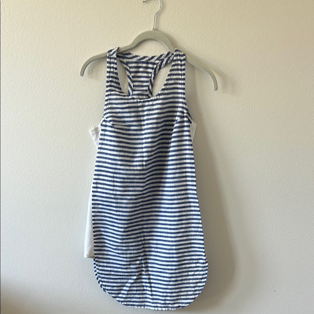 Striped Blue and White mini beach dress